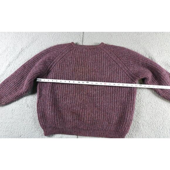 Kent & Curwen Sweater Womens Large Red Burgundy Pure Wool Vintage England - Picture 8 of 8